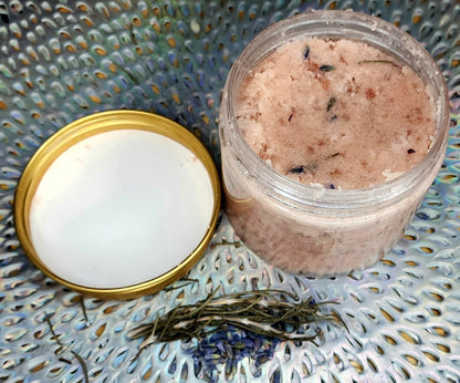 Exfoliante de jabón con sal de lavanda y romero