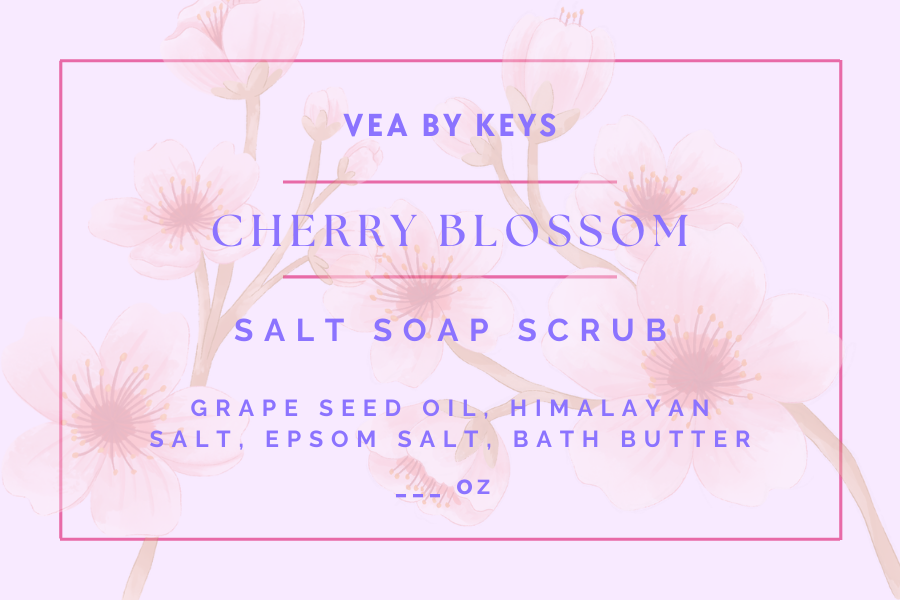 Cherry Blossom Salt Soap Scrub