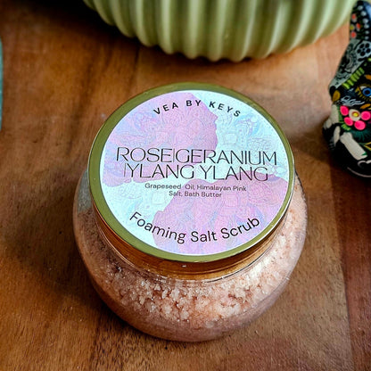 Exfoliante con jabón de sal de rosas