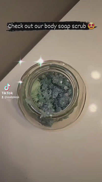 Exfoliante de jabón con sal de lavanda y romero